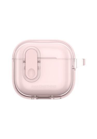 Airpods 4 Kılıf Amazingthing Magnetik Kilit Tasarımlı Minimal Serisi Kılıf Pembe