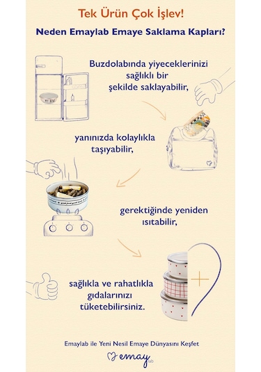 Star Emaye Saklama Kabı Ocaklarda Kullanılabilir Siyah