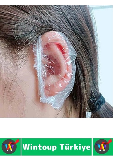 Yetişkin Çocuk Kullanım Banyo Deniz Havuz Yüzme Su Kaçma Önleyen Koruyucu Esnek Kulak Bonesi 100 Adt Çok Renkli