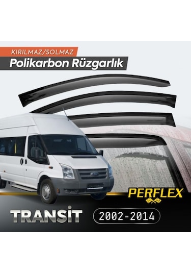Ford Transit 2002-2014 Cam Rüzgarlığı V2 Düz