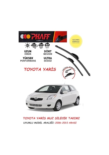 Toyota Yaris Ön Muz Silecek Takımı 2008 Model Araca Özel Aparat