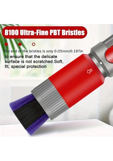 Fochsia Abs Malzeme 17.5cm Otomatik Temizleme Fonksiyonlu Yumuşak Fırça  V7 V8 V10 V11 V15 Aksesuarları İçin İz Bırakmaz Toz Temizleme Fırçası