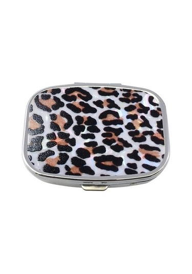 Tongxida Bosphorusboutique Y10336 Metal Leopar Kutu, Beyaz, 2 Adet Beyaz Leopar