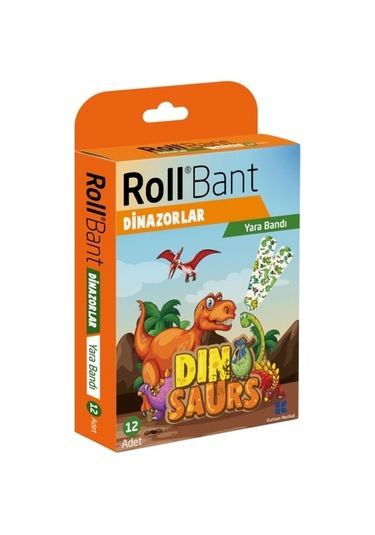 Kurtsan Rollbant Dinazorlar Yara Bandı 12 Adet