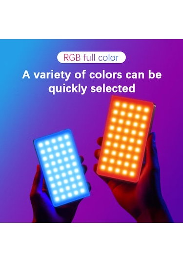 Andoer Y140 Rgb Cep Video Konferans Led Video Işık Kiti Siyah Siyah