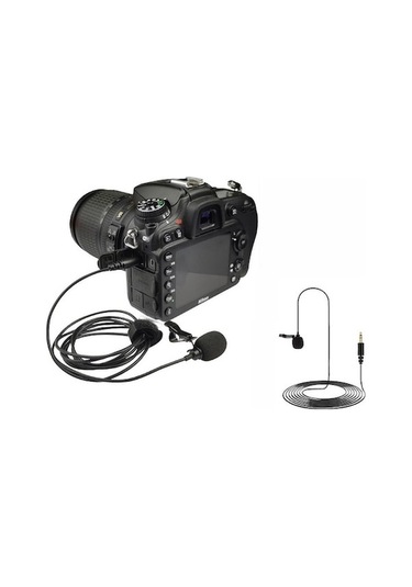 Didadodo Bosphorusboutique Siyah Rode Mikrofonu Kamera İçin Kablosuz, 1.5m Profesyonel Ses Kayıt Kamera Dostu