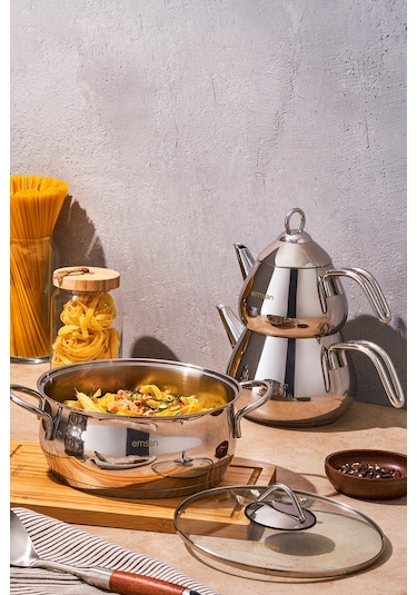 Emsan Andora İndüksiyon Tabanlı 15 Parça Çelik Çeyiz Seti