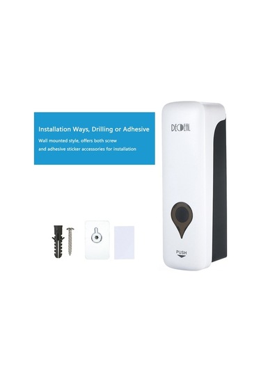 Dancemonkey Decdeal Sabunluk 300ml Duş Jel Şampuan Dispenseri Beyaz Beyaz