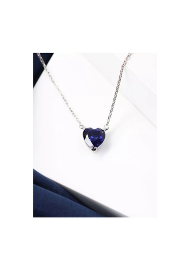 Uvelirnye Tradicii 925 Ayar Gümüş Safirli Kolye 86426250 Gri