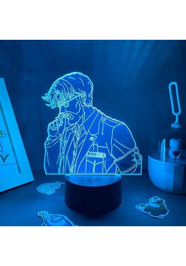 Szypzstore Anime Saldırı Figürü Zeke Jaeger Arkadaş Hediyeler Manga 3d Lamba Yatak Odası Masa Dekoru Shingeki Gece Lambası Oyuncak Hediye Noel Doğum Günü Çocuk Odası Pxjd Cexe1v Siyah