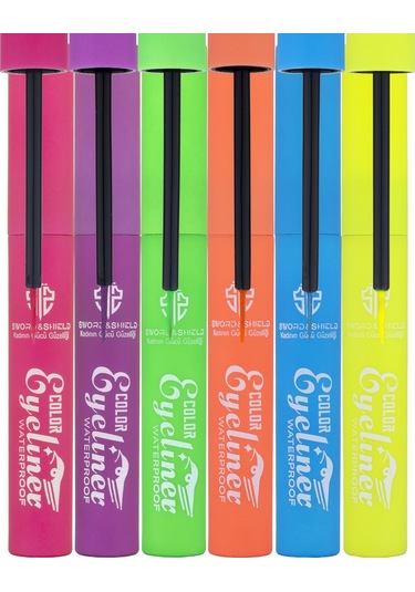 ﻿Sword & Shiel True Color Neon Fırçalı Eyeliner 6'lı
