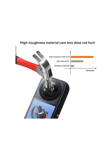 Ranyeek Insta360 One X2/x3 Kamera Lens Koruyucu, Ön-arka Tam Kapak, Yüksek Işık Geçirgenliği, Darbe Dayanıklı, Tam Uyumlu