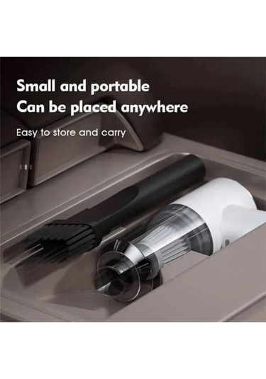 Crackedice Kablosuz El Tipi Araba Süpürgesi Güçlü Emiş, Siyah