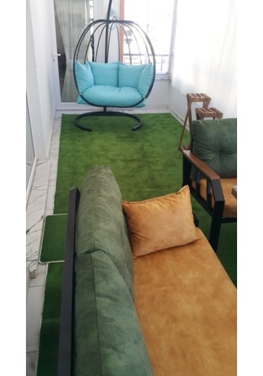 Regnum Halı Protokol Yeşil Kaymaz Taban Balkon Kesme Yolluk