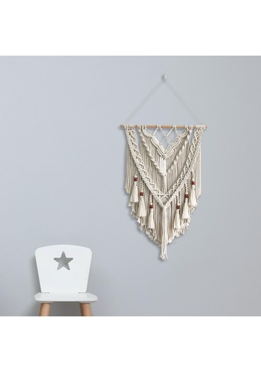 Homyl Boncuklu Bohem Goblen Duvar Dekoru Dokuma Yılbaşı
