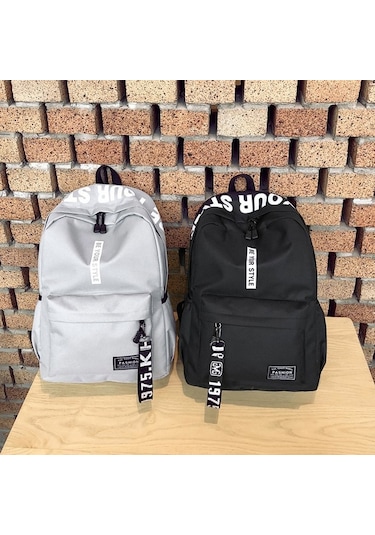 Öğrenci Yüksek Kapasiteli Kadın Kampüs Açık Seyahat Sırt Çantası Pembe