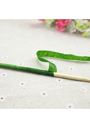 30 M Kendinden Yapışkanlı Yeşil Kağıt Bant Çiçek Çelenk Çelenkler İçin Kök Dıy Zanaat Yapay Ipek Çiçek