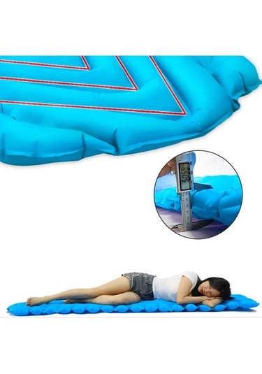 Wondernest Yf2531 Yeşil V-şekilli Uyku Pedi Tpu Taşınabilir Şişme Yatak Yastık, Ordu Naylon Mat Katlanır Kamp Geçirmez Açık Hava Altın