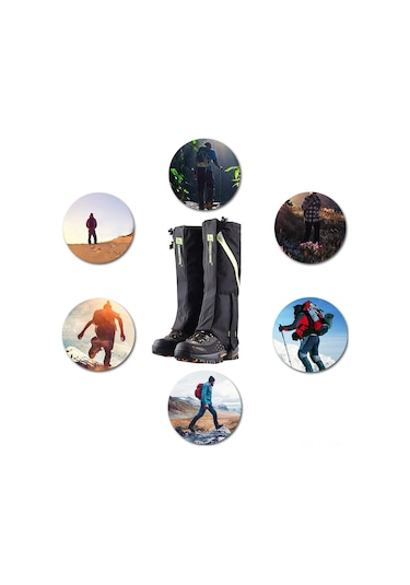 Vkemall Yetişkinler İçin Kırmızı Çift Katlı Su Geçirmez Kayak Bot Koruması, Outdoor Yürüyüş Ve Trekking Bacak Koruyucu Kırmızı