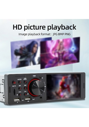 4.1 İnç Tek Din Araba Stereo Bt Mp5 Çalar Fm Radyo Alıcısı Desteği Tf/u-disk Oynatma Usb Şarj Eller Serbest Arama Ters Görüntü Ve Direksiyon Kontrolü