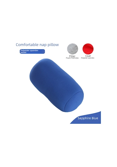 Yaozixa Mor Renkli 30x16 Ciltli Silindir Yastık - Ofis İçin Uyku, Boyun Ve Bel Desteği, Çok Fonksiyonlu Köpük Tanecikli Yastık Stokta Mor