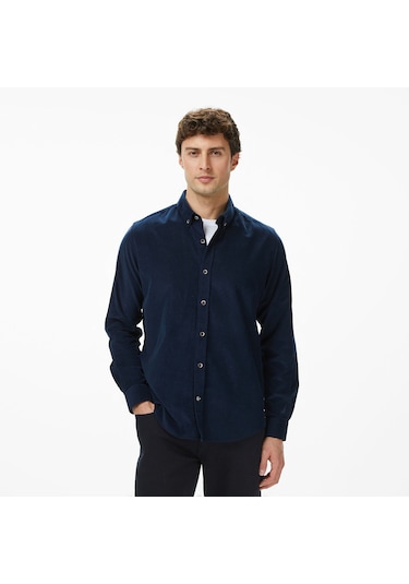 Nautica Erkek Lacivert Classic Fit Gömlek Düz W57424t Lacivert