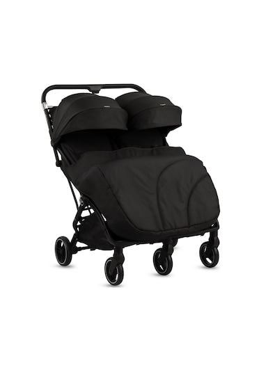 Kraft Duplo İkiz Bebek Arabası - Siyah