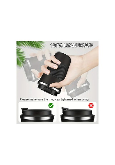 Paslanmaz Çelik Yalıtımlı Fincan 12.85/17.25oz Çift Katmanlı Diğer Siyah