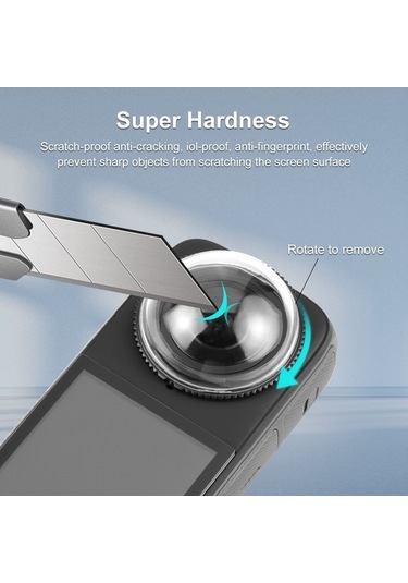 Wondernest Insta360 X4 Puluz Rotasyon Yeni Kapak Pc Lens Koruyucu Şeffaf Çok Renkli