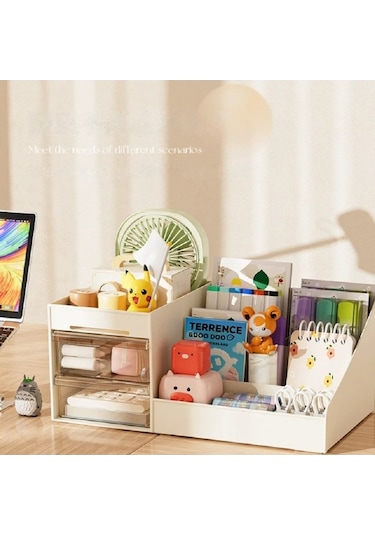 Maoyaya Şeffaf Çekmece Tarzı Makyaj Kutusu Yurdu Organizatör Plastik Çok Renkli, Pratik Dekoratif Kutu Çok Renkli