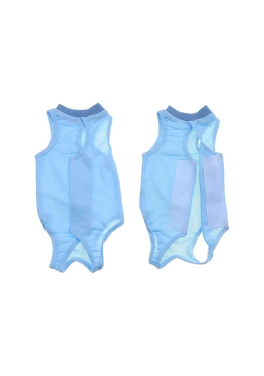 Hombey Kedi Ameliyat Sonrası Kıyafeti Yumuşak Modalı Muhafaza Elbisesi Yara İyileştirme Tabanlı Serbest Hareketli Koruyucu Giyim Mavi M