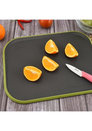 Primepickings Çok İşlevli Kaymaz Plastik Kesme Tahtası - Kare Tasarım, Meyve Kesim İçin Diğer