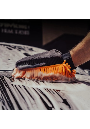 Nasiol Süper Yumuşak Çift Taraflı Peluş Araç Yıkama Eldiveni