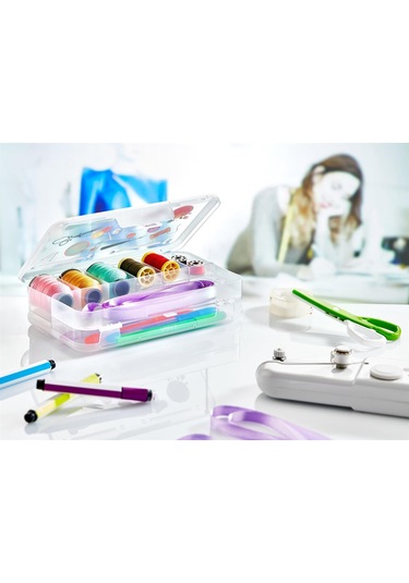 Çift Taraflı Bölmeli Hobi  Dikiş Kutusu Ardunio Malzeme Kutusu