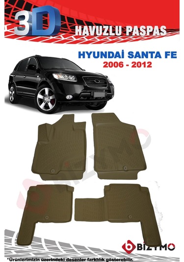 Hyundai Santa Fe 2006-2012 3D Bej Paspas Takımı Bizymo