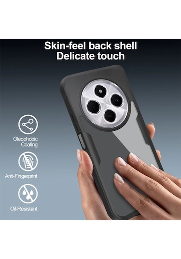 Fochsia Redmi 14c 4g Tamamen Şeffaf Titreşim Önleyici Tam Koruma Kılıf Kırmızı