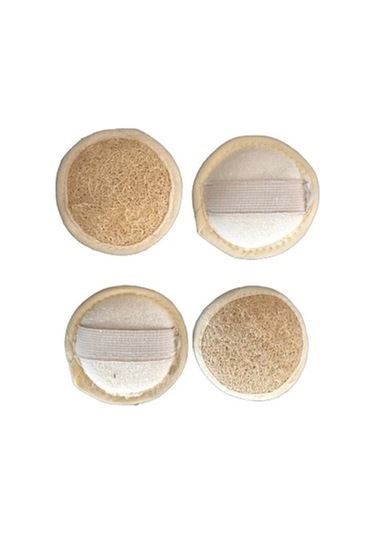 Dara Doğal Kabak Yüz Peeling Lifi 4'lü Bej