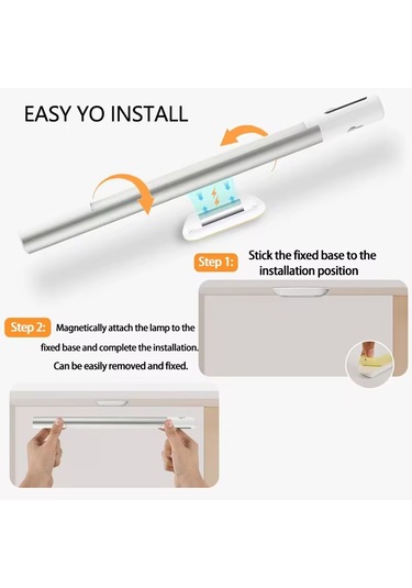 Sones Şarj Edilebilir Dolap Altı Led Hareket Sensörlü Gece Lambası Dijital Ekranlı 2000mah Gümüş Diğer