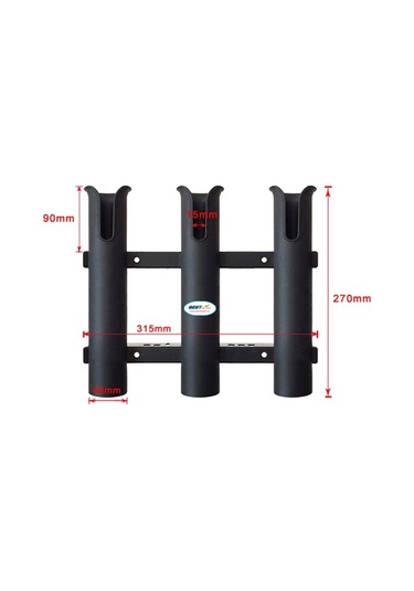Pazly Dayanıklı Plastik Balık Olta Askısı - 3 Lü Yuvalı, Pratik Montaj, Deniz Ve Tatlısu İçin, Kullanışlı Aksesuar
