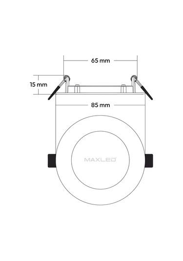 Maxled 10 Adet 3w Slim Led Panel 6500k Beyaz Mx-1000
