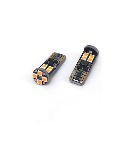 Femex  T10 3030 Chip 12Ledli 650Lumen Turuncu Led Ampul Aktif Canb