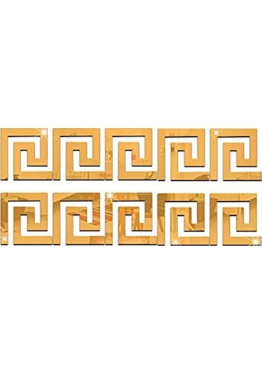 Dekor Süs Labırent 20X Adet Pleksi Dekoratif Bordür Ayna 10X10Cm