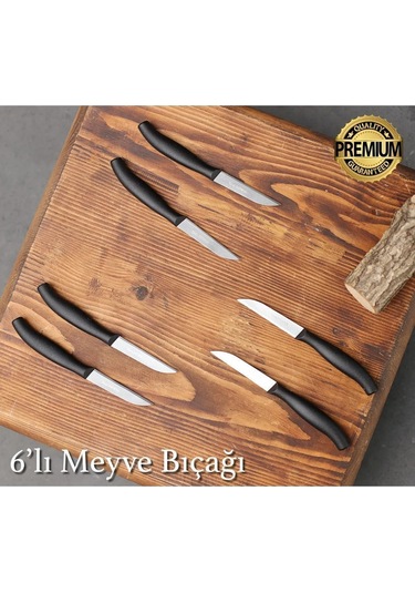 Paslanmaz Çelik Tujo 6'lı Meyve Bıçakları Renkli
