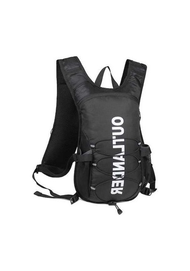 Dancemonkey Yansıtıcı Su Mesanesi Hidrasyon Sırt Çantası Nefes Alabilir Naylon Sırt Çantası Bisiklet Koşu İçin Siyah