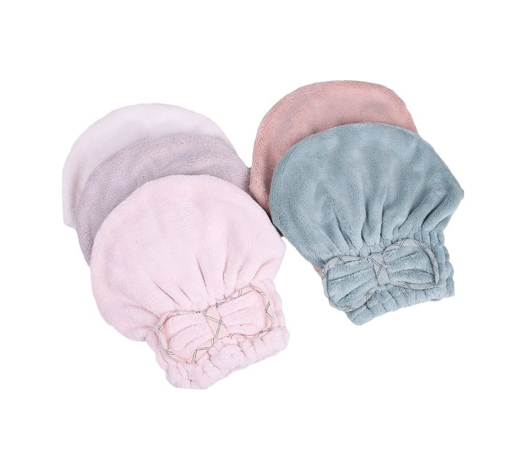 Monyee Hızlı Kuruyan Koral Kadife Saç Şapkası - Pembe Prenses Stili, Suyu Çeken, Gençler İçin Moda Aksesuarı Gri, 27 26cm Gri