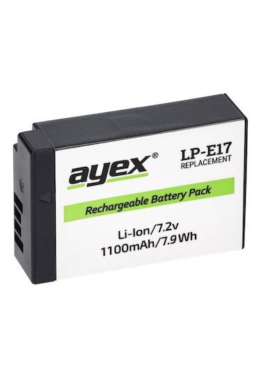 Ayex Lp-e17 Batarya, Canon Eos Rp, R100, R50, R8, 77d, 750d, 760d, 800d, 850d, M3, M5, M6 Mark Iı İle Uyumlu