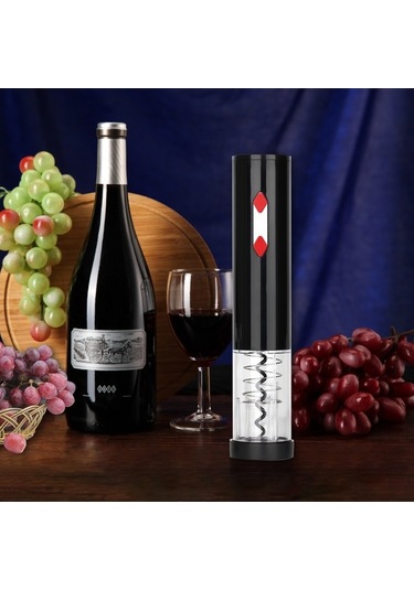 Pazly Şarap Açma Seti: Otomatik Mantar Çekme, Vakumlu Tıpa, Döküm Aparatı - Ev Ve Parti İçin Siyah Siyah
