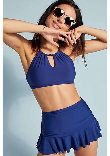 Angelsin Mavi Etekli Bikini Alt