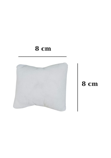 Yastık Düzenleyici 8 Adet Tela Beyaz Bileklik & Saat Ve Kelepçe 8x8 Cm Çok Renkli