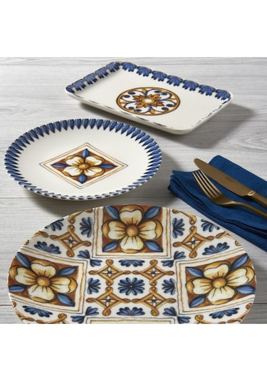 Camelıa 18 Parça 6 Kişilik Bone Kahvaltı Takımı - 16771 Krem